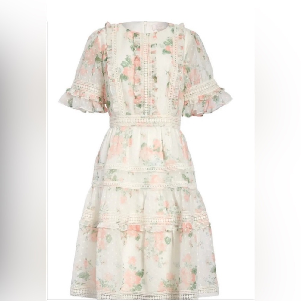 RACHEL PARCELL Ivory Fall Bouquet Dress in Floral Size S